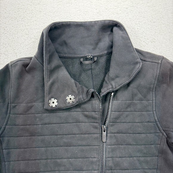 Lululemon Black Quilted Full Zip Jacket Women's Size 4 Moto Style - Picture 2 of 9